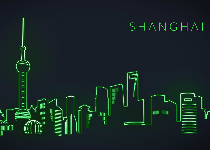 Shanghai Skyline Neon