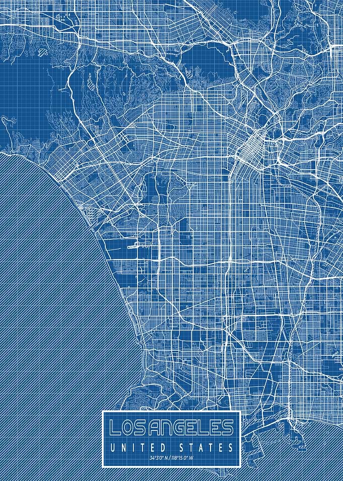 Los Angeles Map Blueprint
