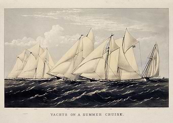 Yachts on a summer