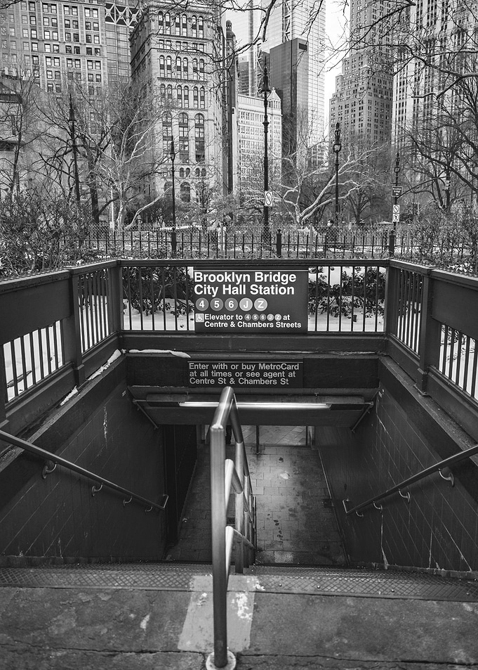 NYC Subway Black and White