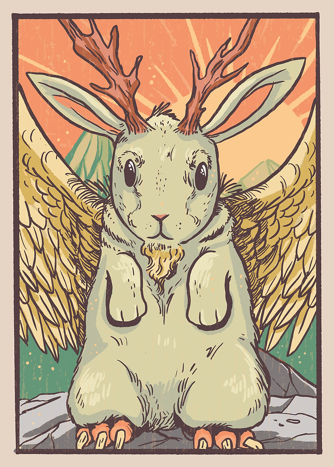 Mythical rabbit creature