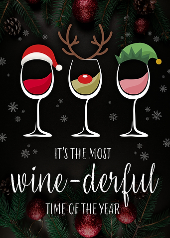 Funny Christmas Wine Glass