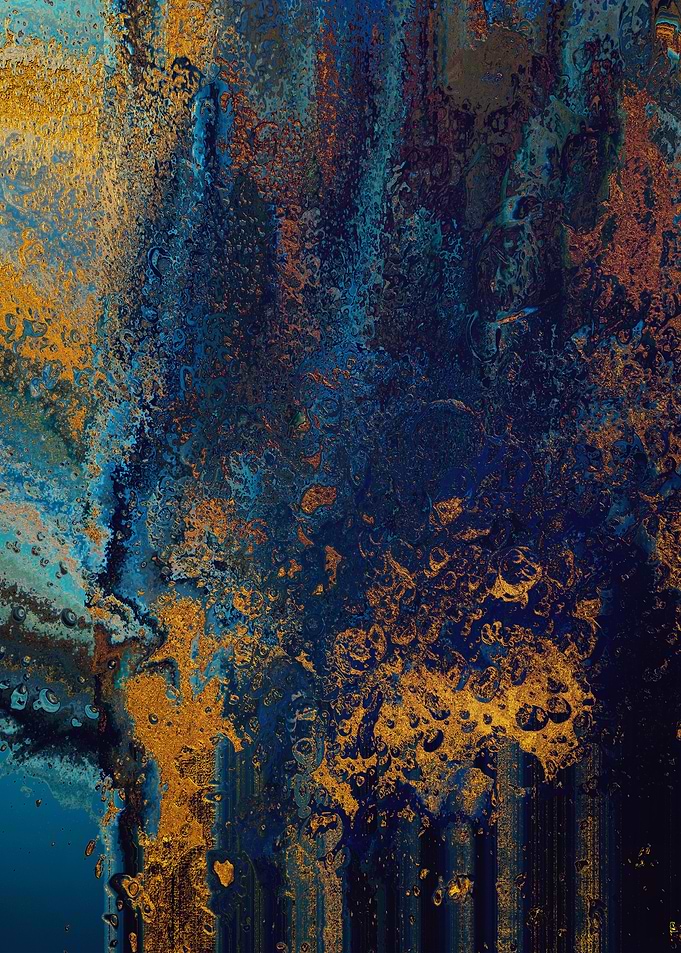 Blue Metallic Abstract