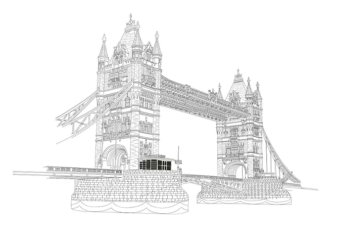 London Tower Bridge lines
