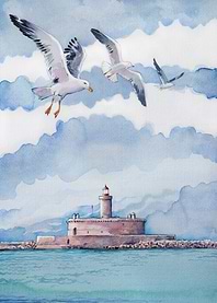 Bugio Lighthouse Landscape