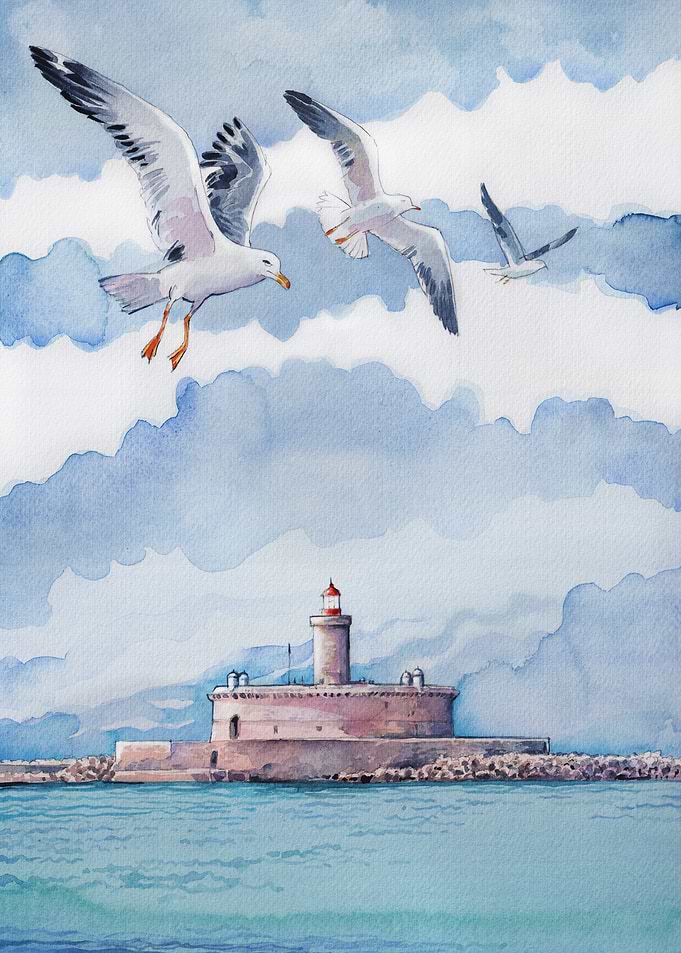 Bugio Lighthouse Landscape