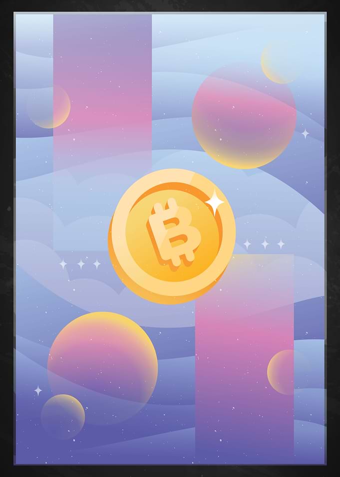 Bitcoin Vaporwave Painting