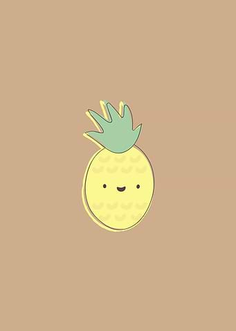 Kawaii Cartoon Pineapple