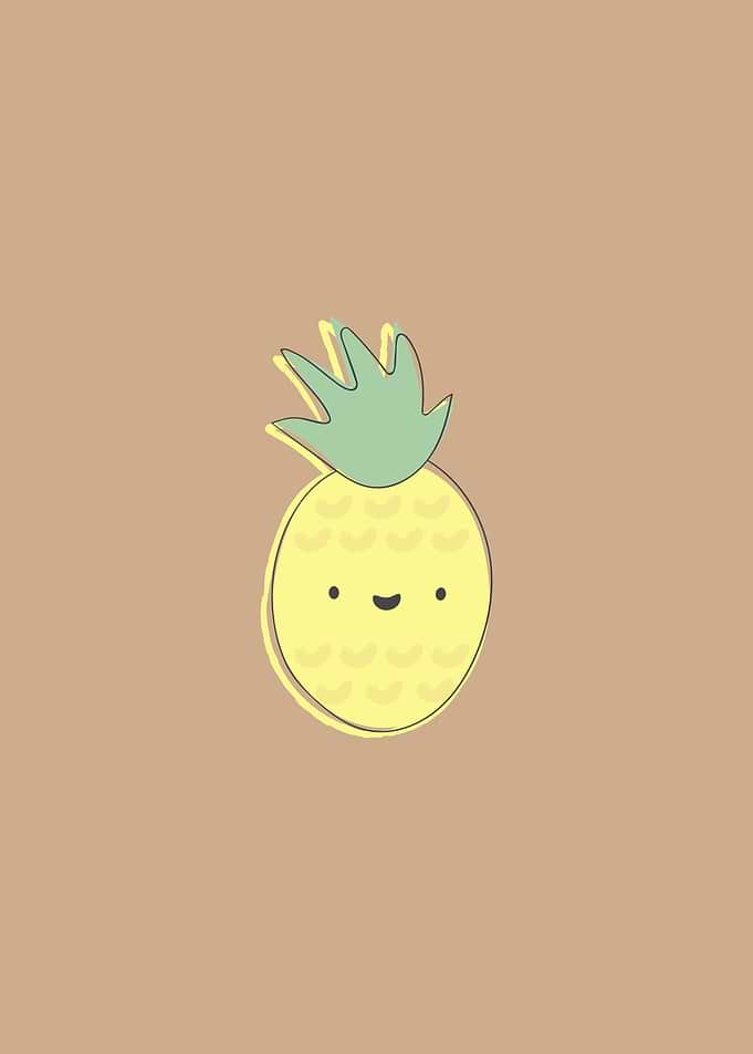 Kawaii Cartoon Pineapple