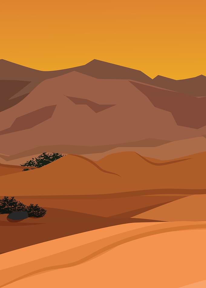Desert landscape mountains