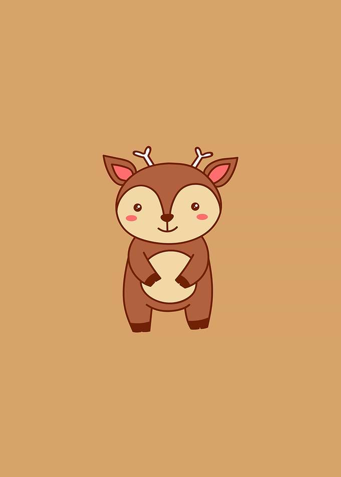 Kawaii Cartoon Deer