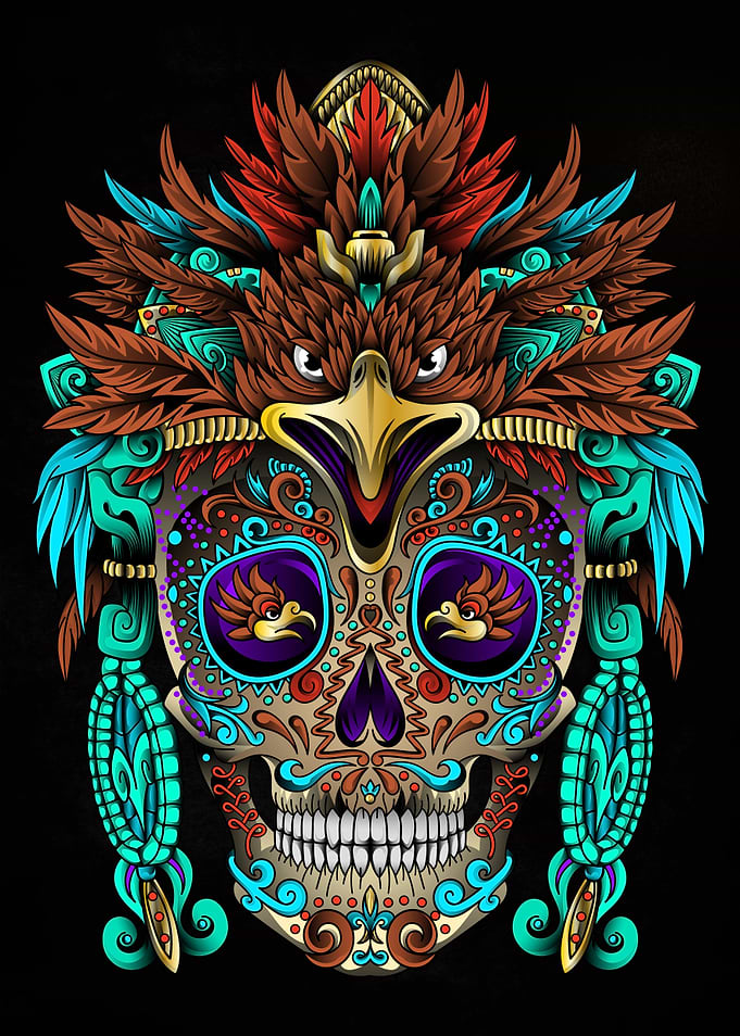 skull warrior eagle