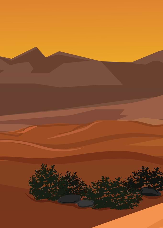 Beautiful desert mountain