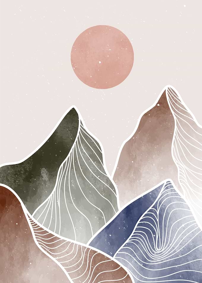 Abstract Mountain art