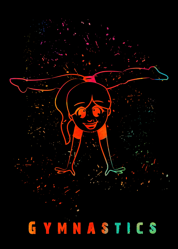 Gymnastics Girl Colorful
