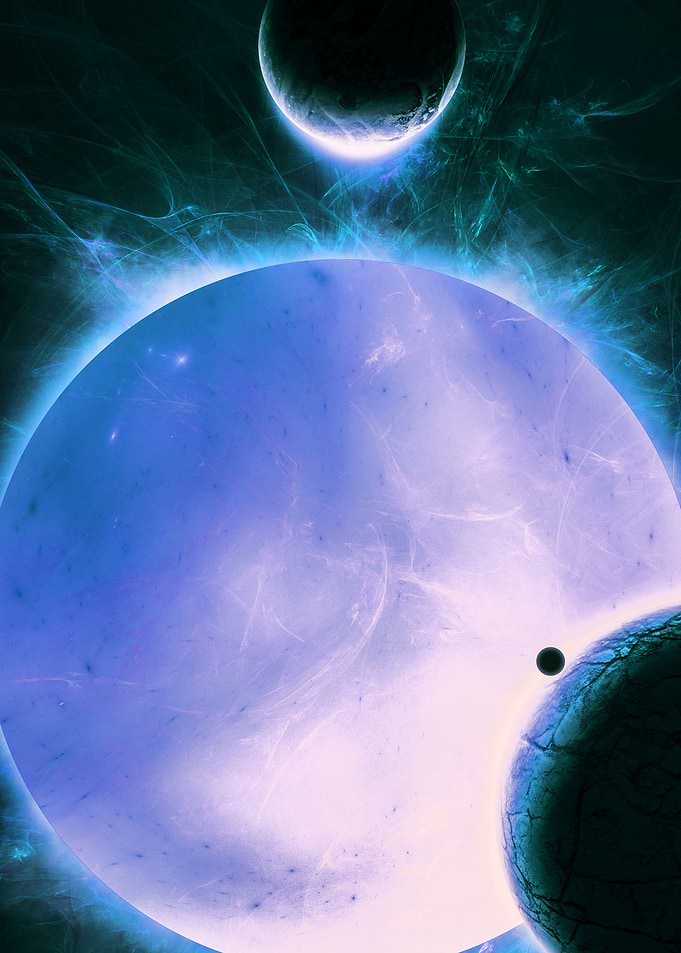 Blue Sun in Space