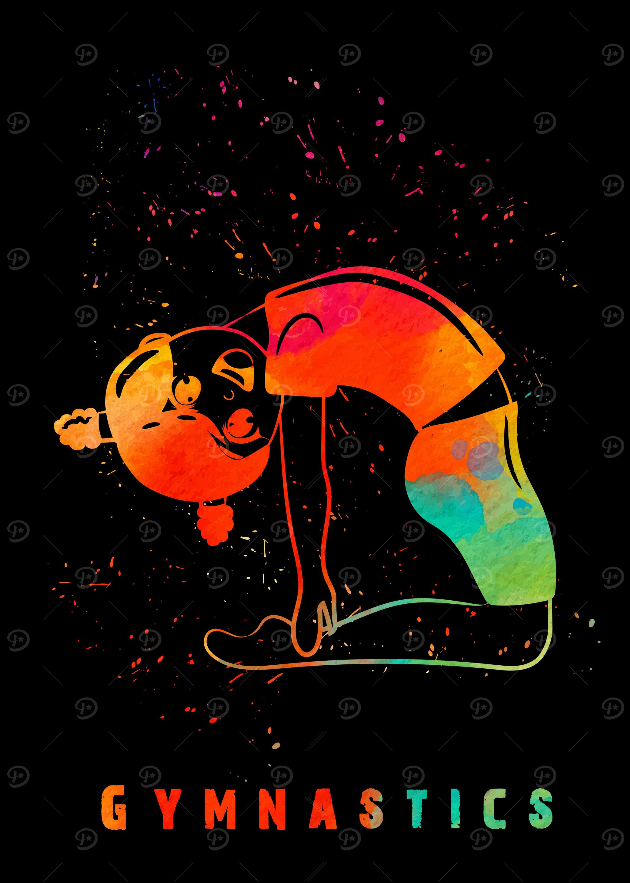 Gymnastics Girl Colorful