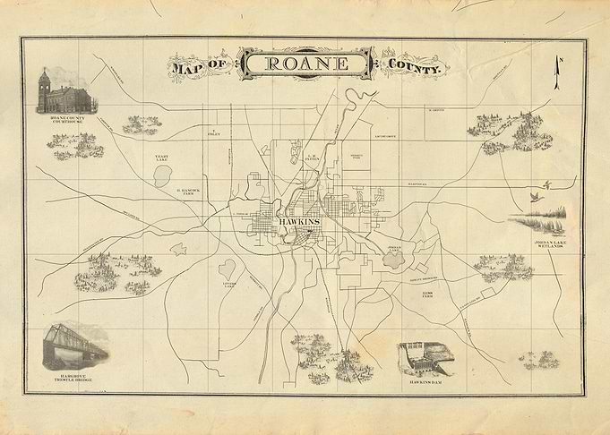 Map of the Roane County