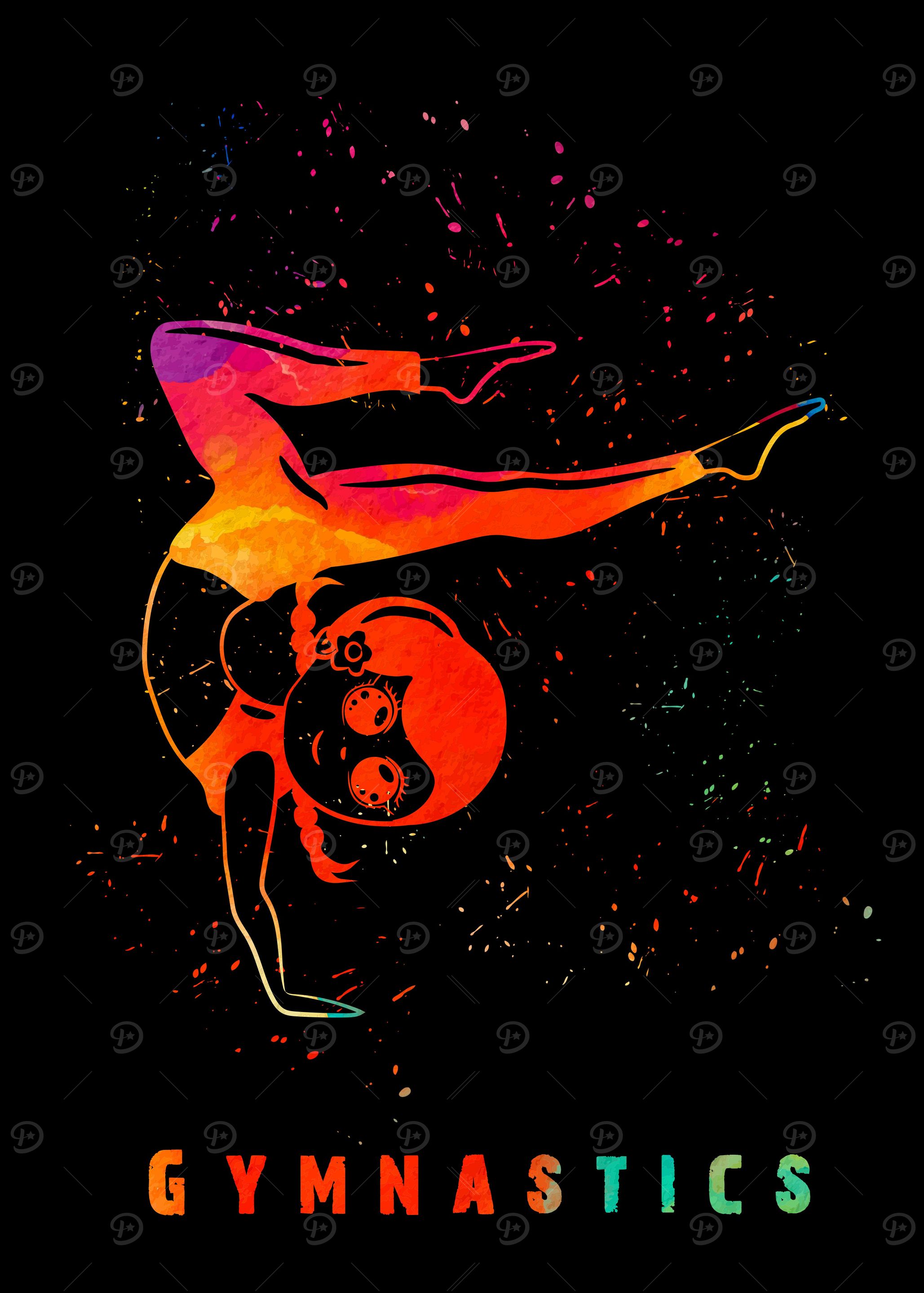 Gymnastics Girl Colorful