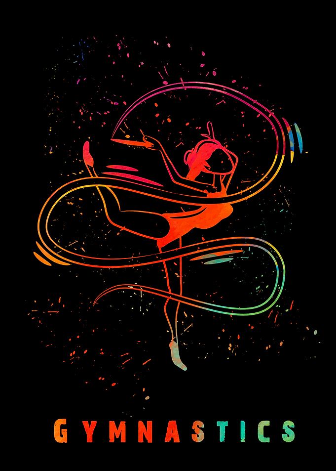 Gymnastics Girl Colorful