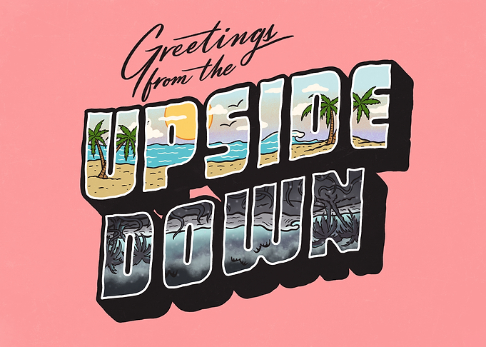 Upside Down Postcard