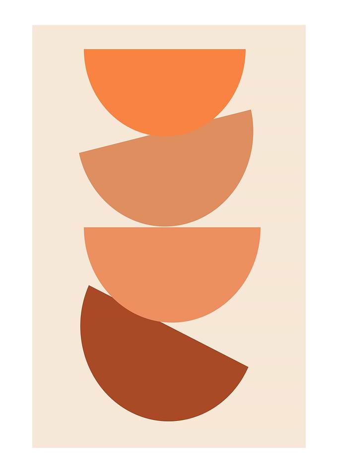 Abstract line boho shapes