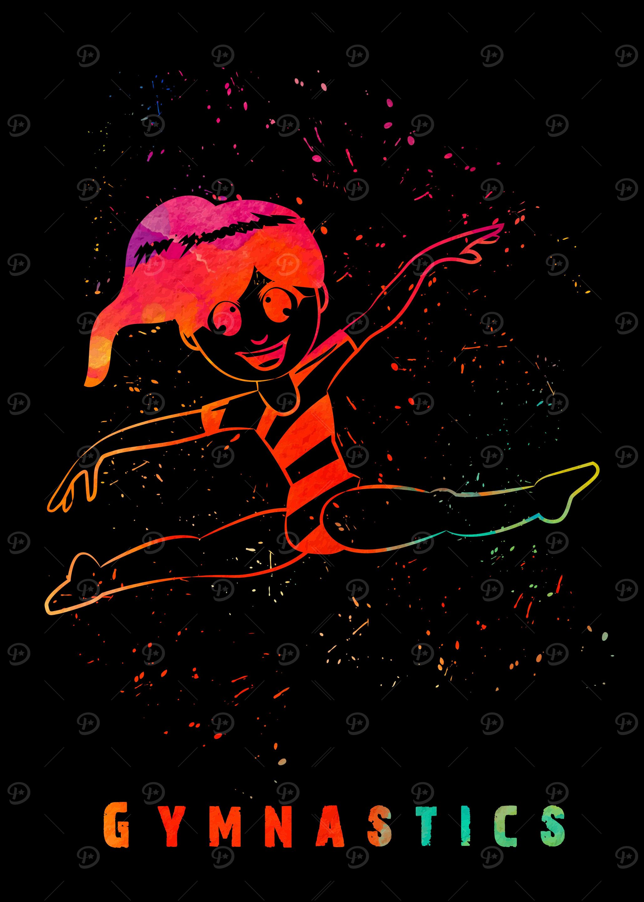 Gymnastics Girl Colorful