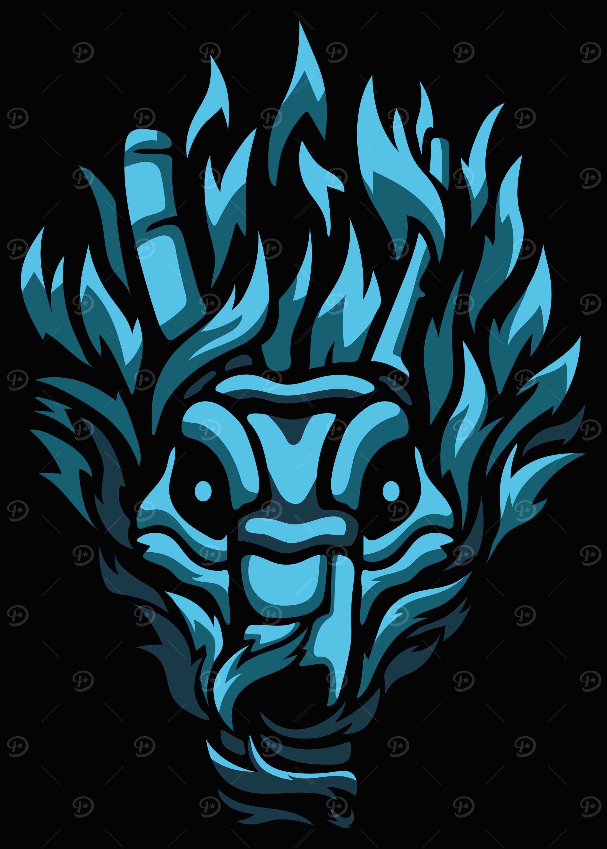 Dark creature demon face