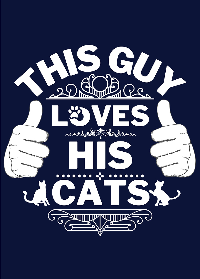 This Guy Loves His Cats
