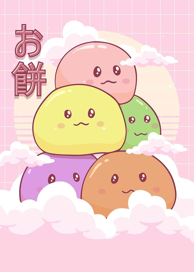 Kawaii Mochi Japanese Food