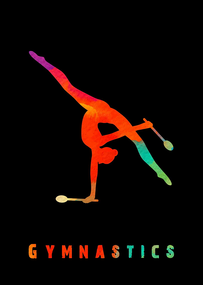 Gymnastics Girl Colorful
