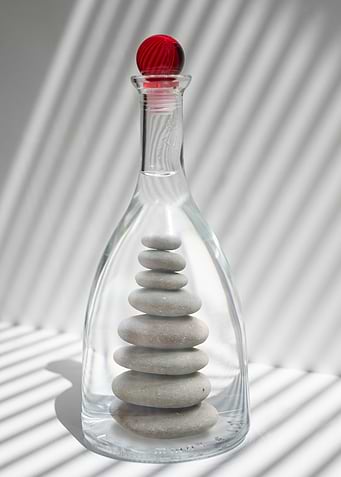 Stones in jar