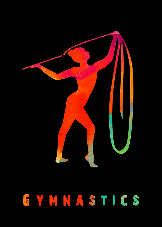 Gymnastics Girl Colorful