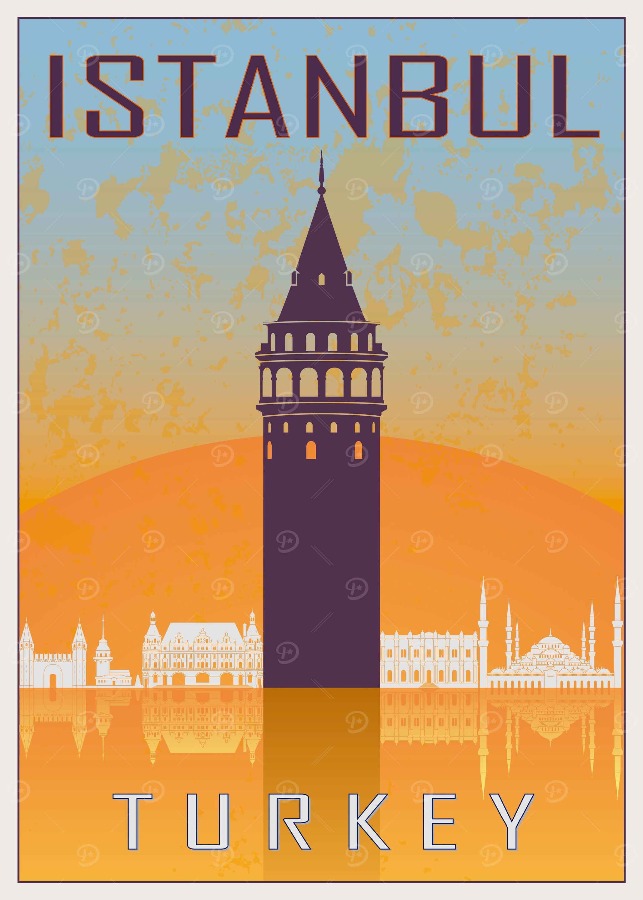 Istanbul vintage poster