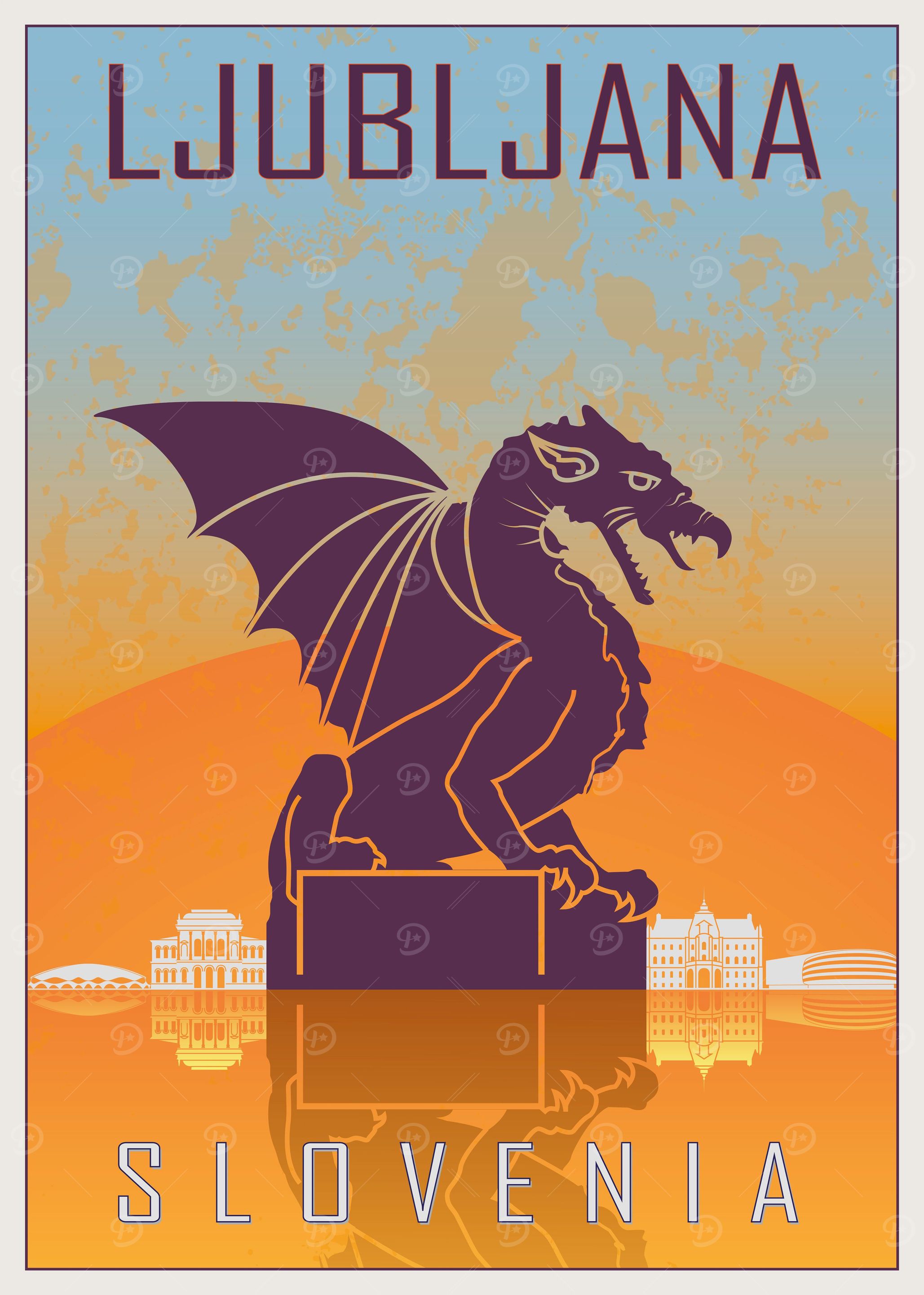 LJUBLJANA VINTAGE POSTER