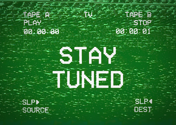 VHS double tape green stay