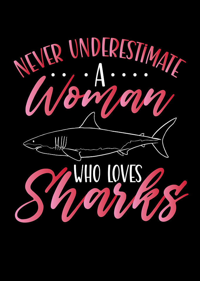 A woman who loves sharks
