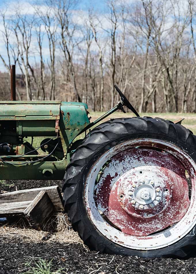 Old tractor in nature
