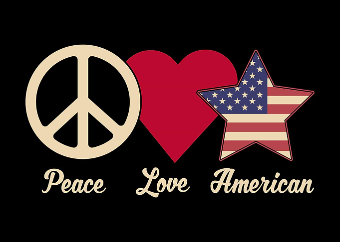USA American Flag Peace