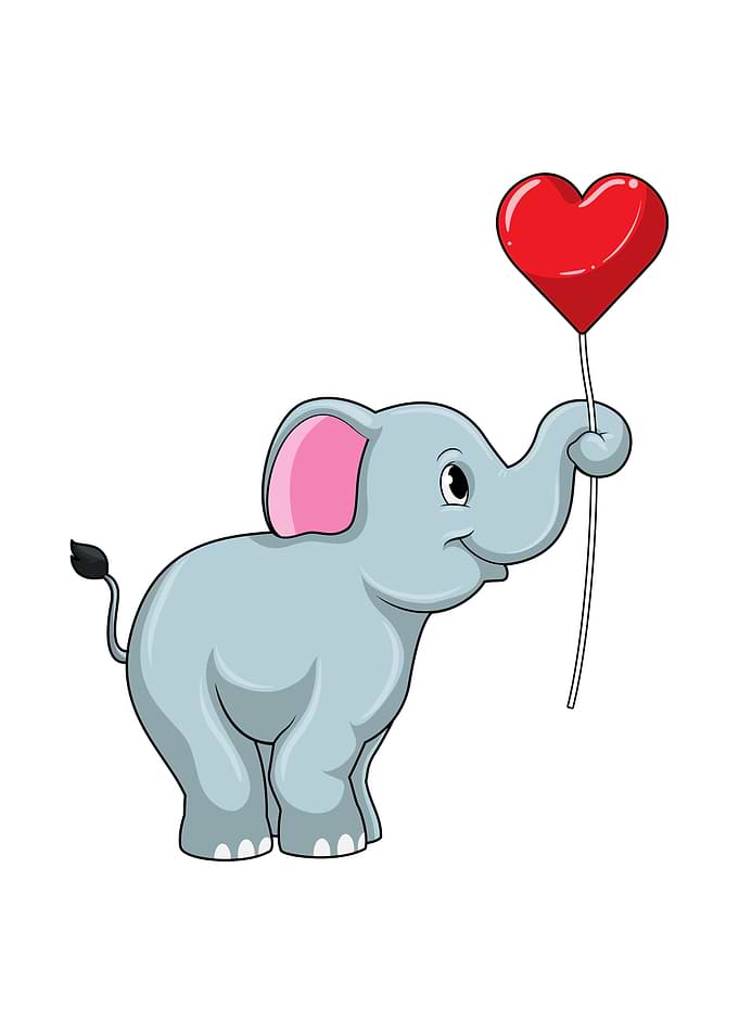 Elephant Heart Balloon