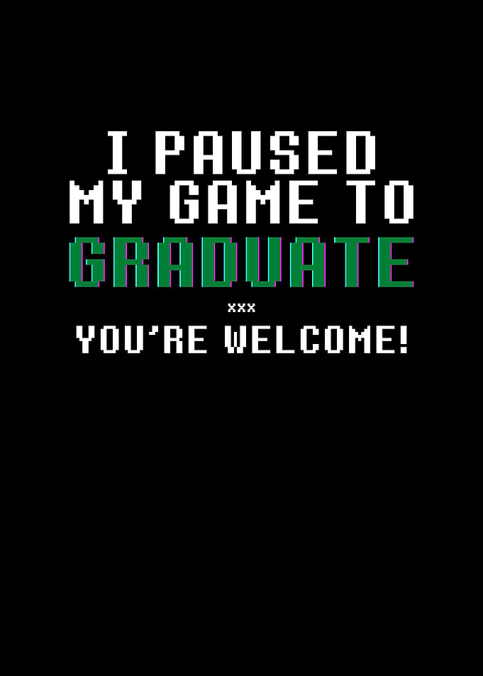 I Paused My Game To