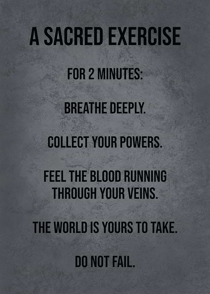 A Sacred Exercise