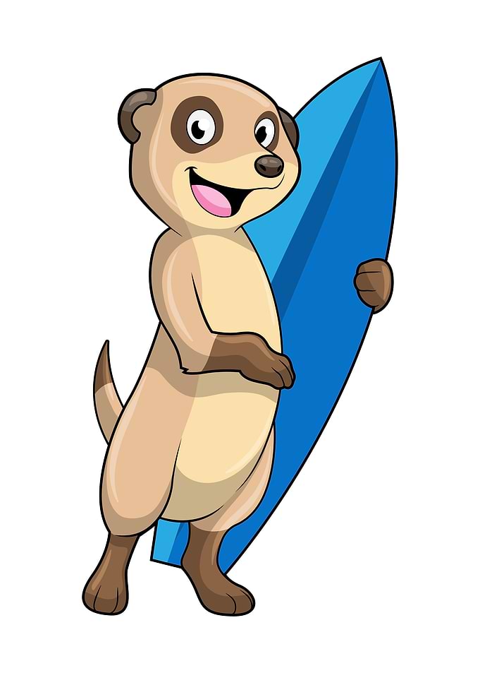 Meerkat Surfer Surfboard