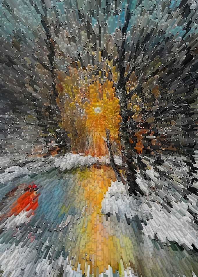 Abstract winter forest