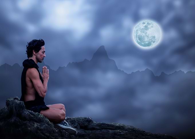 Meditation on a mountain