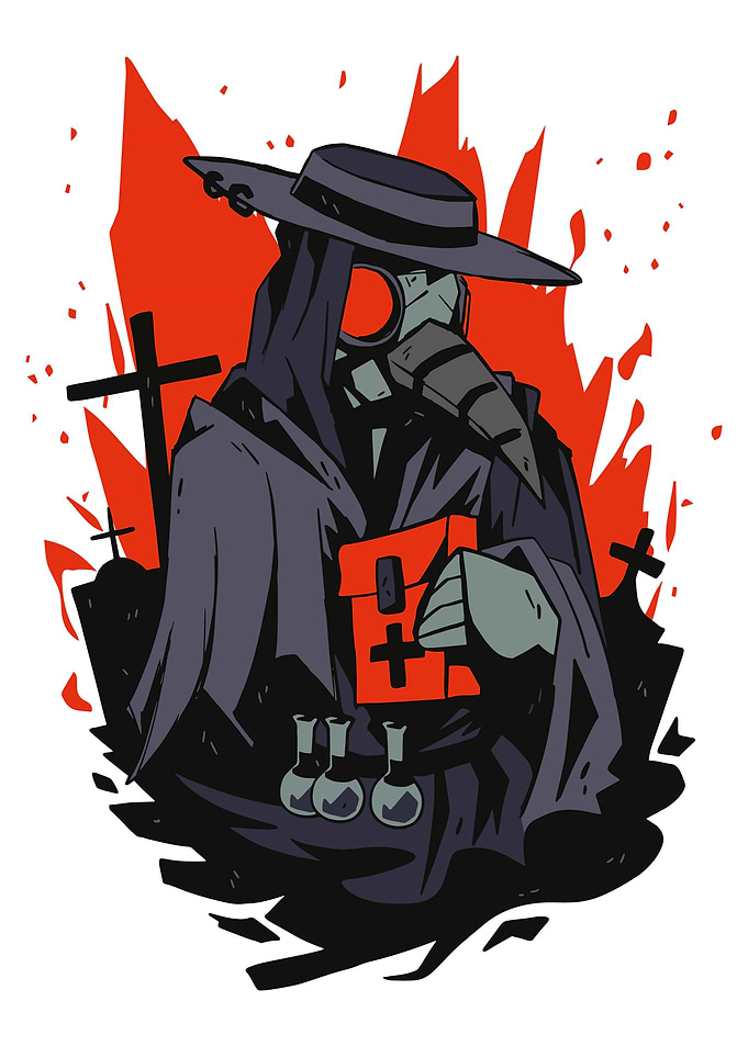 Plague doctor graveyard