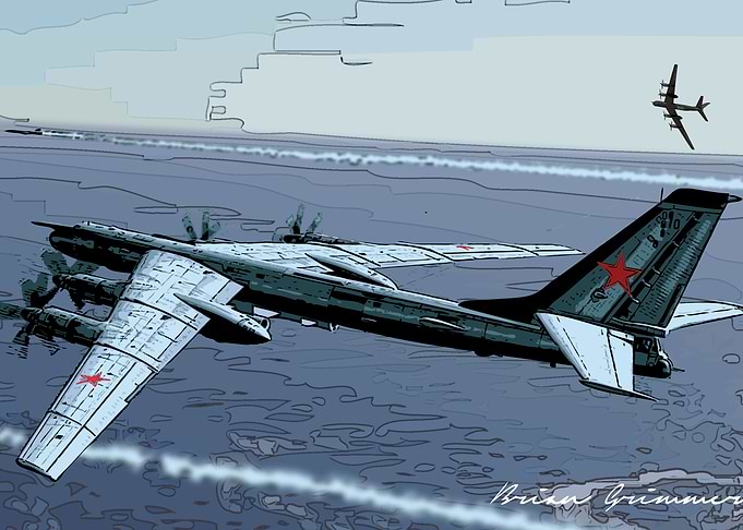 Tu95 Bear in flight