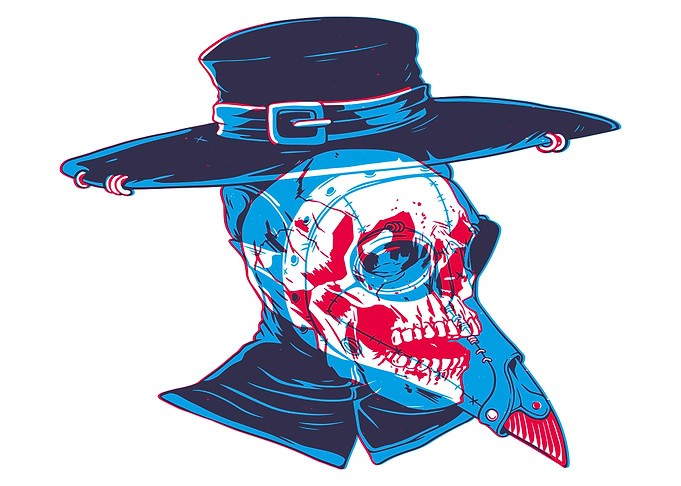 Plague doctor skull
