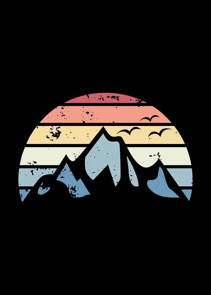 Hiking mountain Sunset