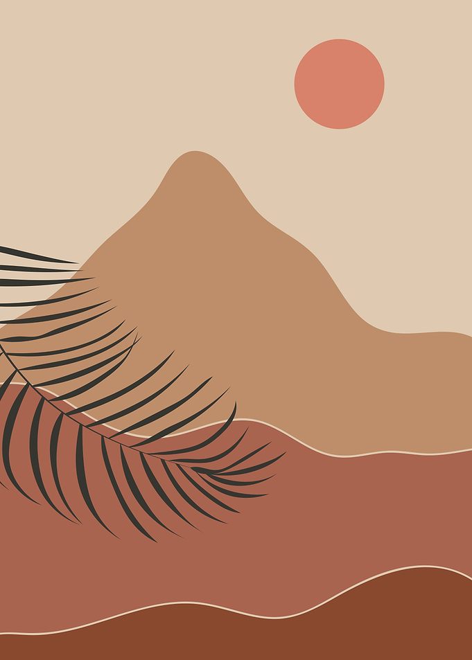 Mid century Mountain art